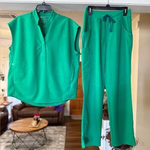 Figs Scrub Set- Evergreen